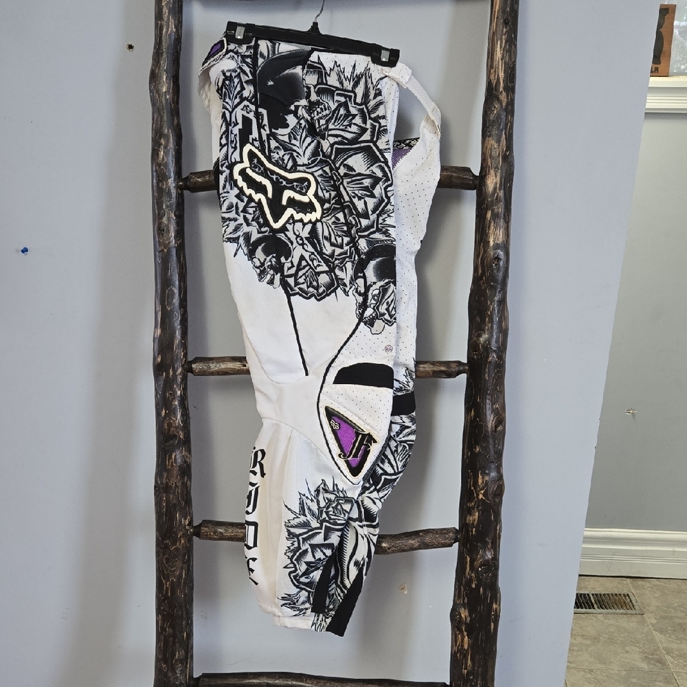 Fox Racing White and Black Motocross Pants
